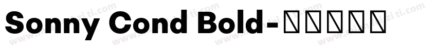 Sonny Cond Bold字体转换